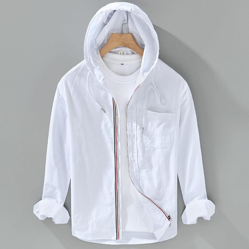 Cotton Hooded Shirt Coat American Casual Men - Hipster Collections