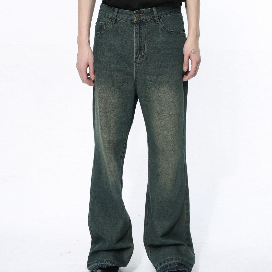 Vintage Distressed Hem Tassel Slightly Flared Jeans - Hipster Collections