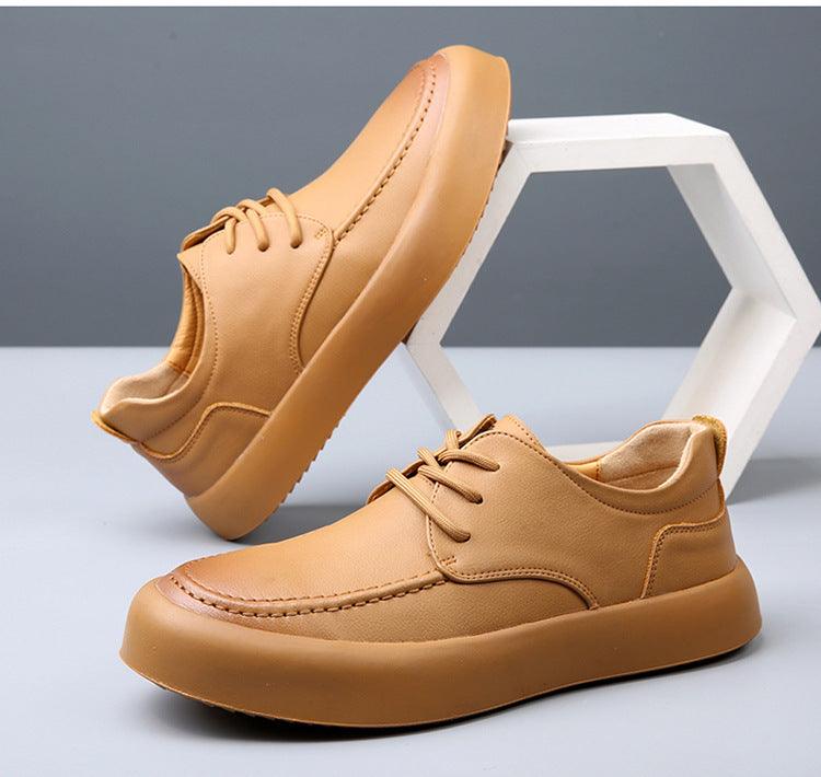 Breathable All-match Work Shoes Men's Leather Soft Bottom Casual Shoes - Hipster Collections