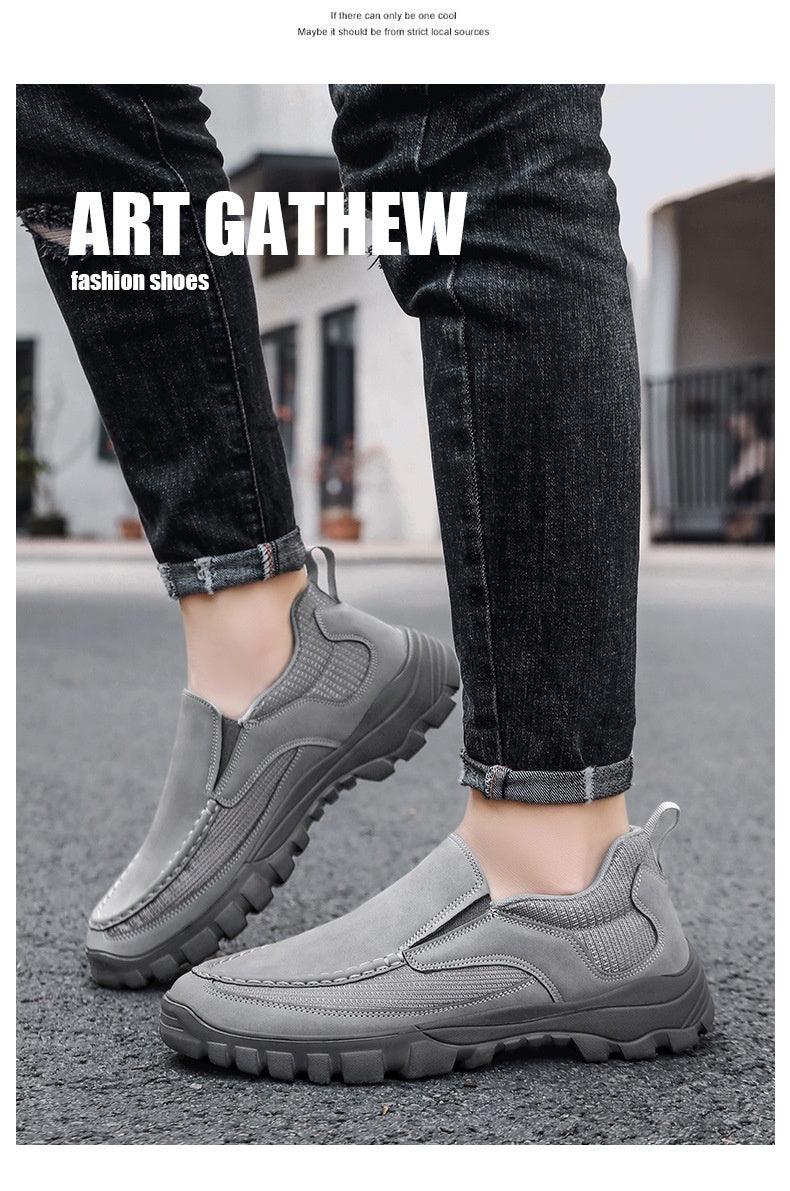 Men's Loafer Casual Business Leather Shoes Plus Size 46 Lightweight Men's Shoes - Hipster Collections
