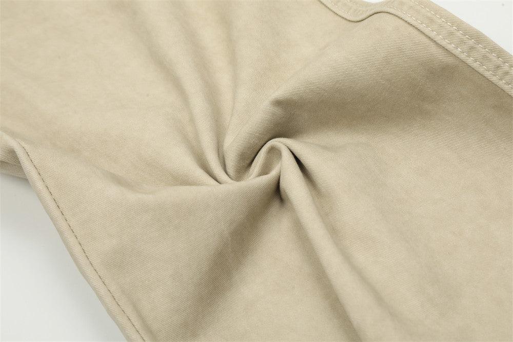 Washed Raw Edge Wide-leg Jeans Men - Hipster Collections