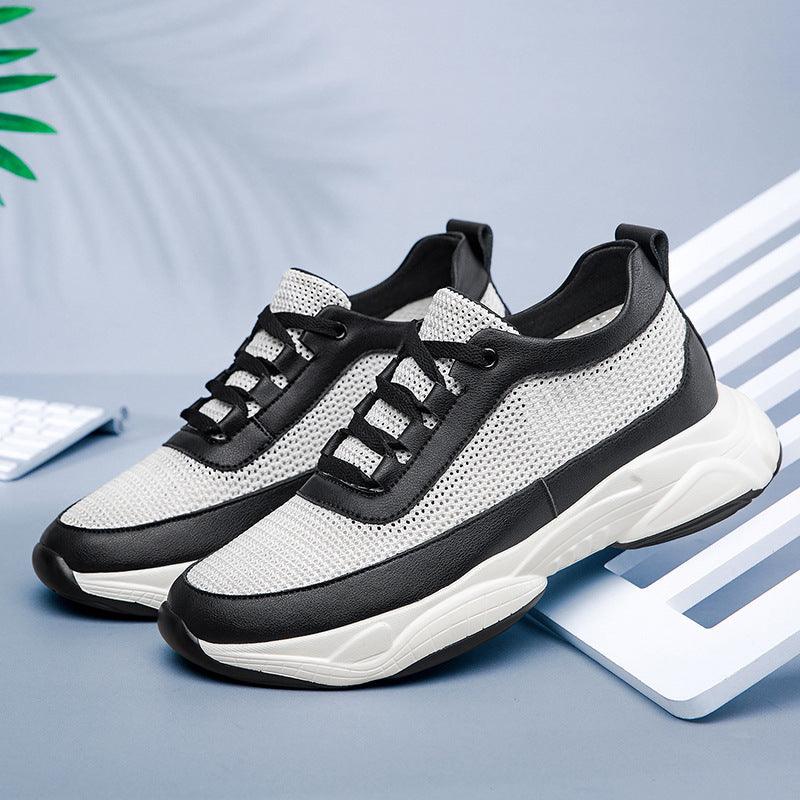 Summer New Height Increasing Insole Black Casual Men's Sneaker - Hipster Collections