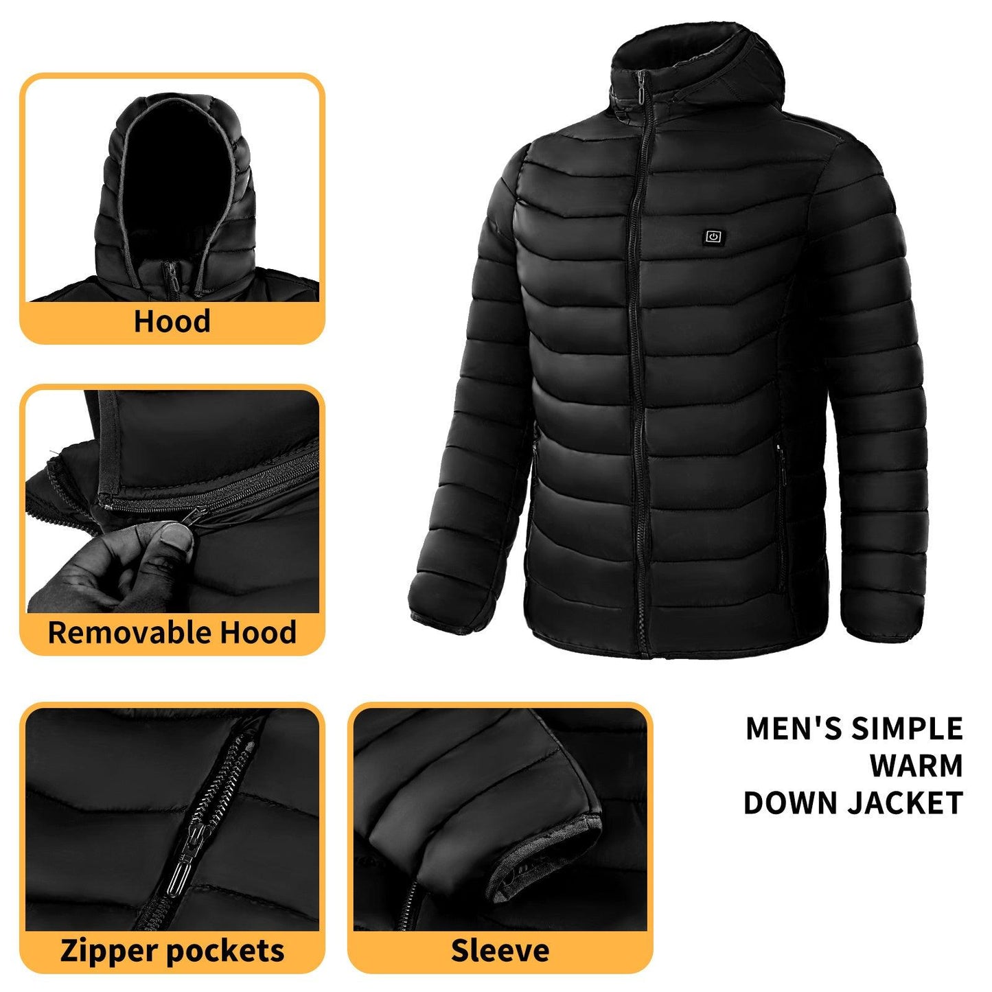 Heated Puffer Jacket - Hipster Collections