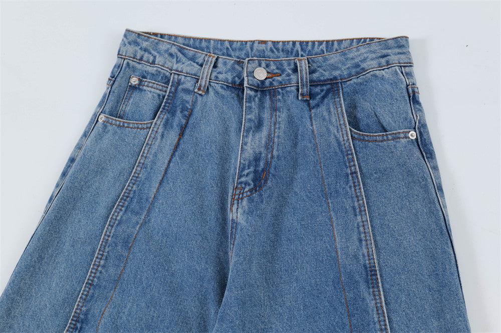 Men's American High Street Retro Washed Jeans - Hipster Collections