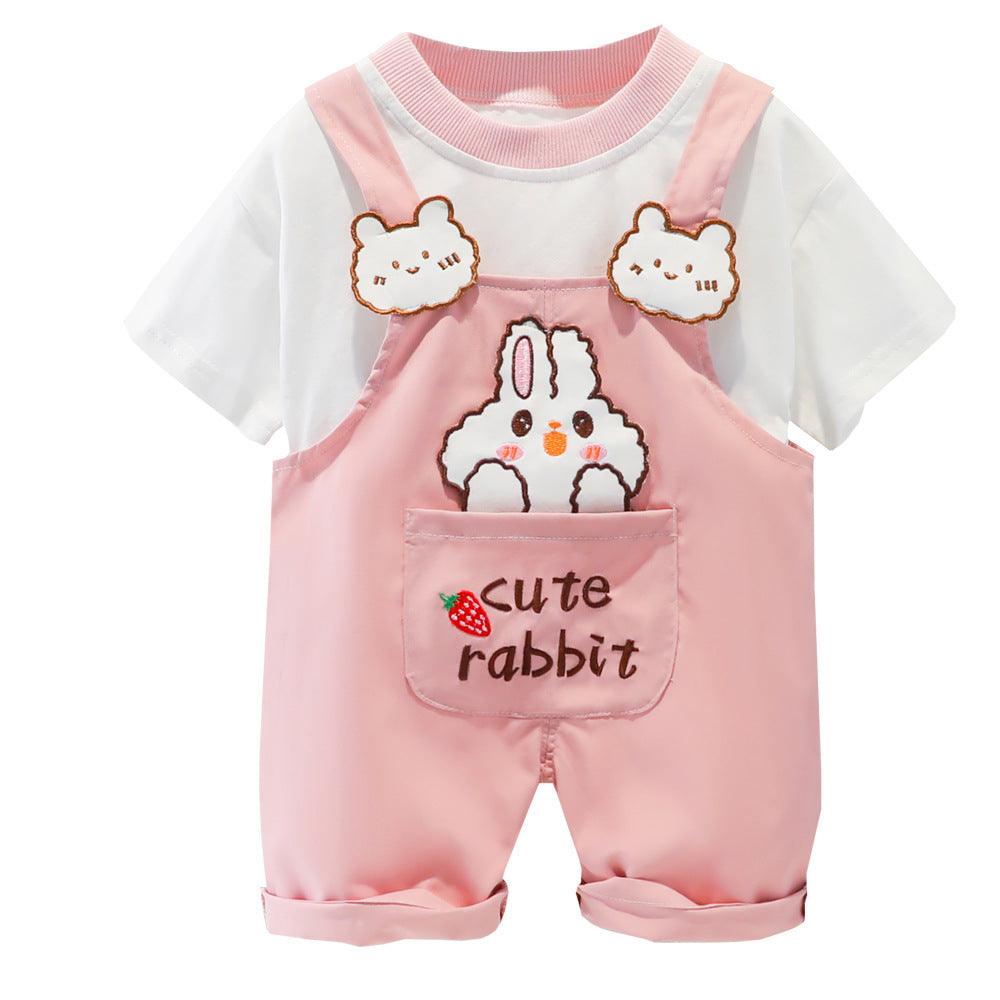 Baby Summer Cartoon Short-sleeved Overalls - Hipster Collections
