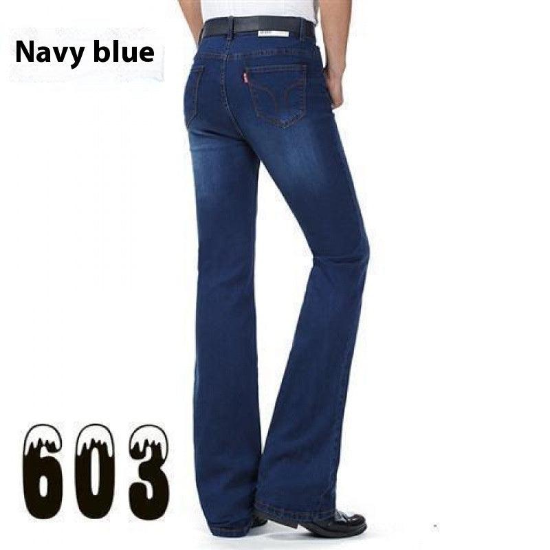 Men's Flared Pants Elastic Denim - Hipster Collections
