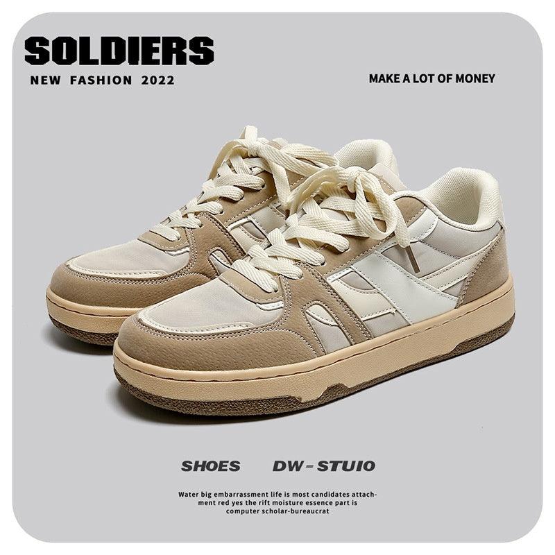 Men's Shoes Trendy Retro Patchwork Contrast Color - Hipster Collections