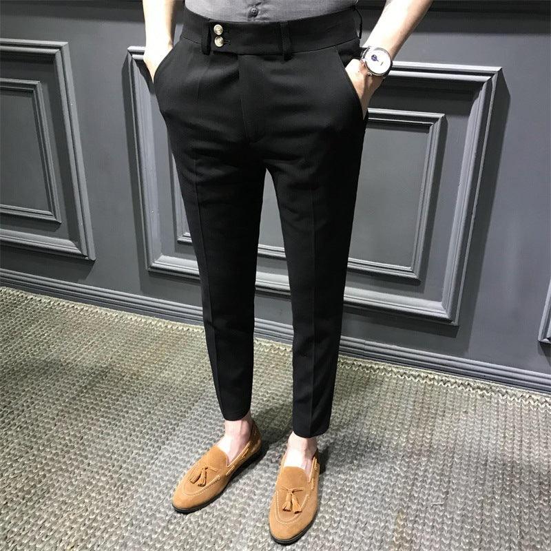 Men's Slim Fit Versatile Casual Cropped Pants - Hipster Collections