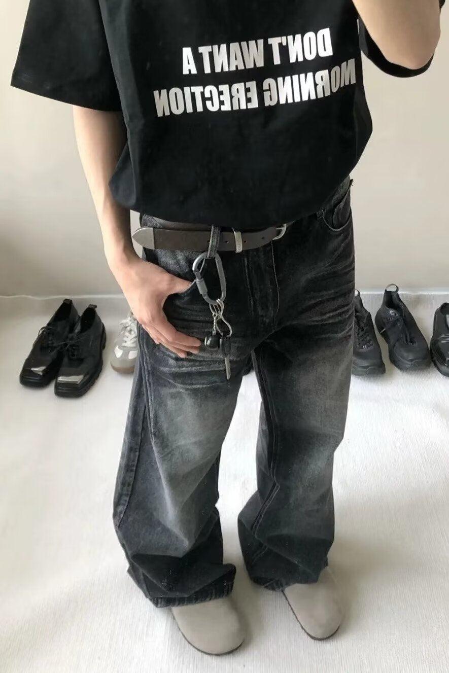 Retro Washed Black Distressed All-matching Jeans - Hipster Collections