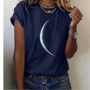 3D Digital Printing Pullover Loose Diagonal Collar Women's T-shirt Short Sleeve - Hipster Collections
