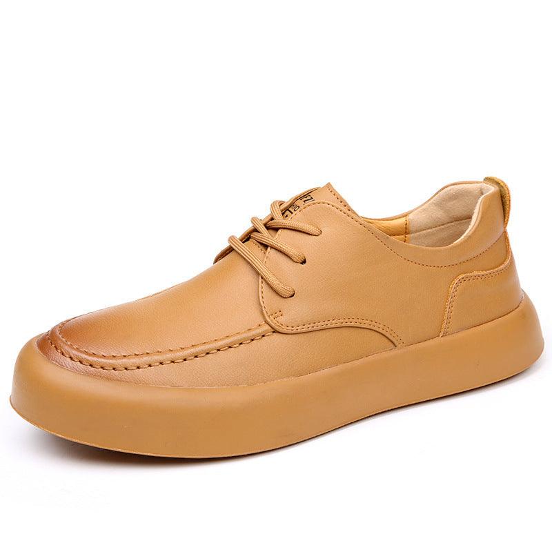 Breathable All-match Work Shoes Men's Leather Soft Bottom Casual Shoes - Hipster Collections