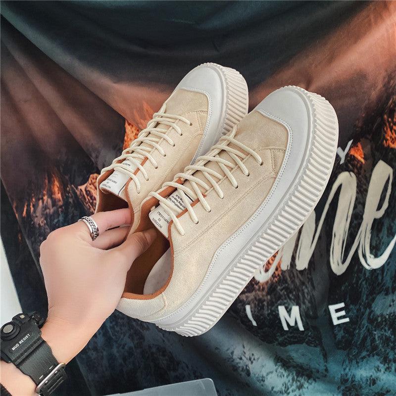 Hong Kong Style Thick Bottom Height Increasing Canvas Shoes - Hipster Collections
