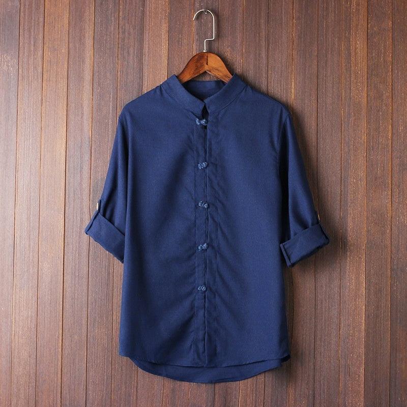 Men's Linen Vintage Plus Size Shirt - Hipster Collections