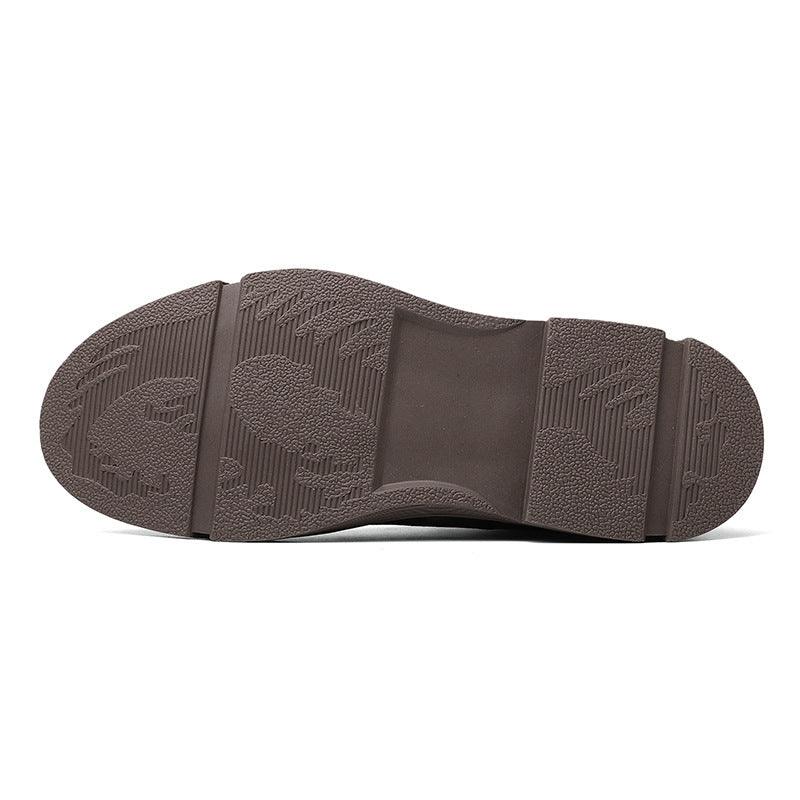 Round Toe Top Layer Cowhide Casual Men's Leather Boots - Hipster Collections