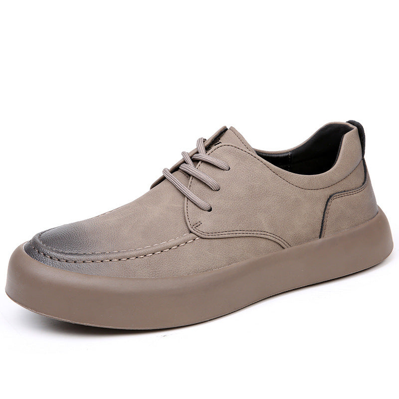 Breathable All-match Work Shoes Men's Leather Soft Bottom Casual Shoes