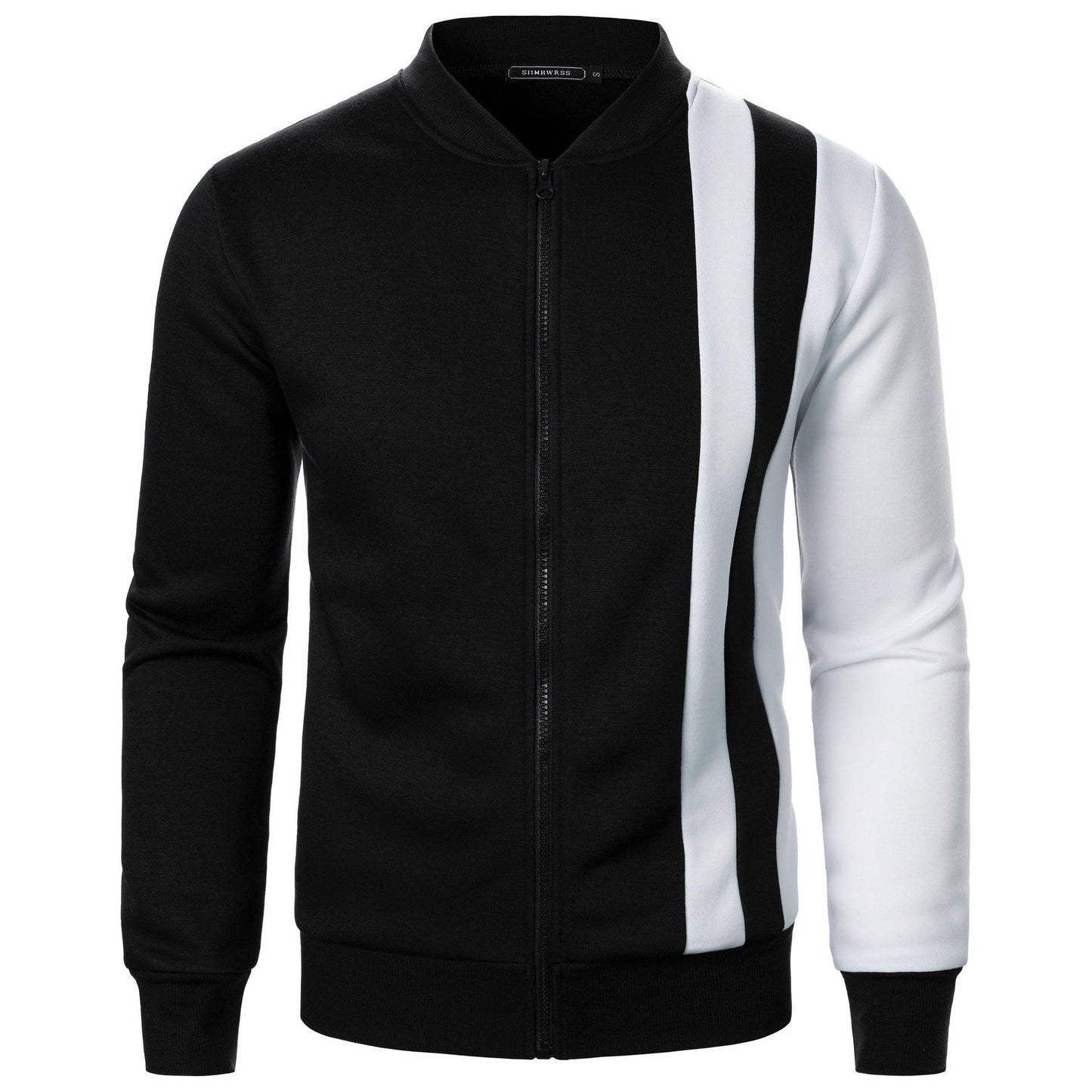 Zipped Stand Collar Multicolor Hoodie Casual Jacket - Hipster Collections