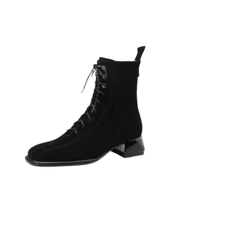 Women's All-match Square Toe Martin Boots - Hipster Collections