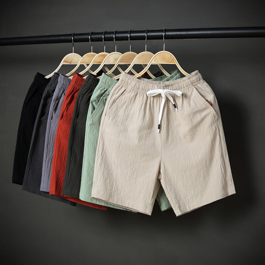 Leisure Loose Korean Cotton And Linen Shorts Men's Shorts - Hipster Collections