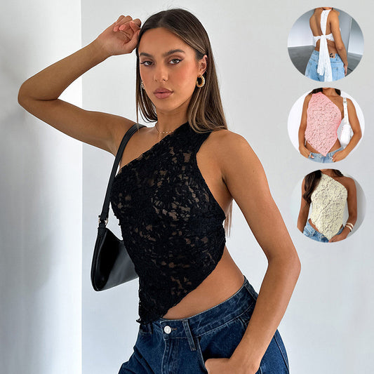 Ins Lace Backless Top - Hipster Collections