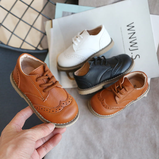 Boys Leather Shoes British Style Shoes