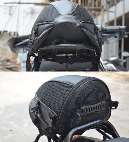 1X Motorcycle Tail Bag Back Seat Storage Backpack