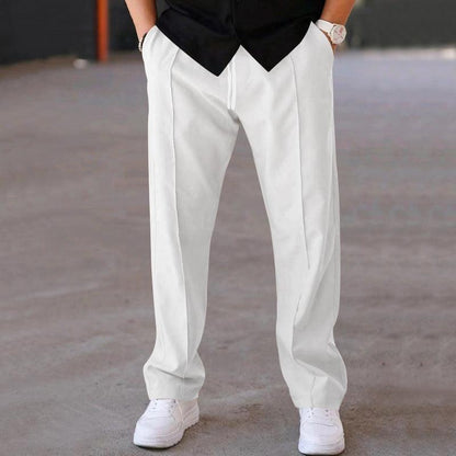 Men's Trousers Sports Casual Loose Straight Pants With Drawstring Design Clothing - Hipster Collections