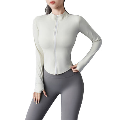 Women's Yoga Clothes Brushed Slim Fit Sports Long-sleeved Jacket - Hipster Collections