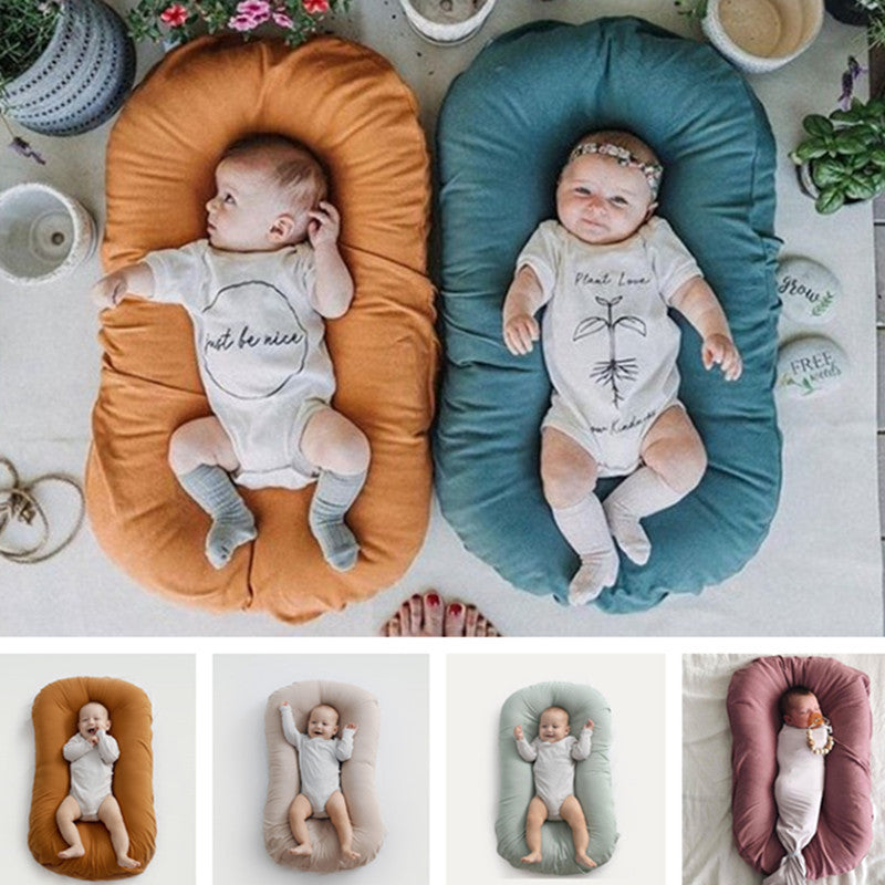 Baby Nest Bed Crib Newborn Baby Nest Cot Cribs Infant Portable Cotton Crib Travel Cradle Cushion - Hipster Collections