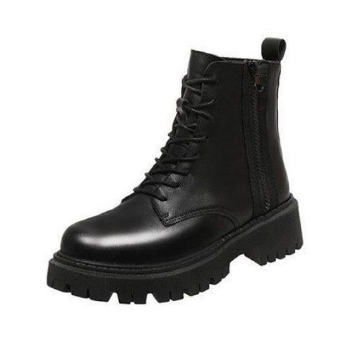 Velvet Motorcycle Girl Short Boots - Hipster Collections