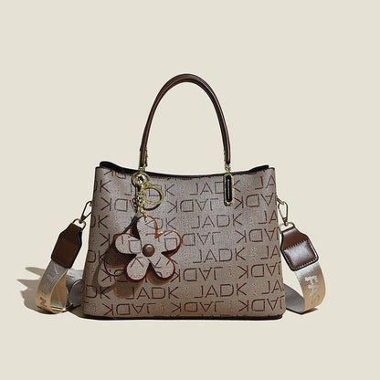 Tote Bag With Flower Pendant For Women - Hipster Collections