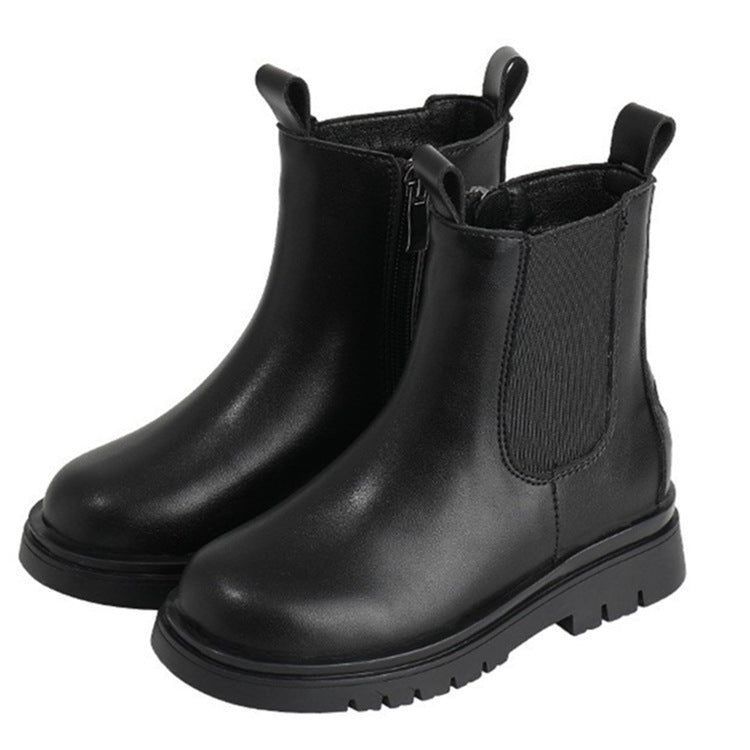 New Leather Little Girl Martin Boots - Hipster Collections