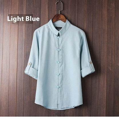 Men's Linen Vintage Plus Size Shirt - Hipster Collections
