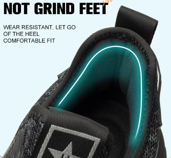 Camouflage Flying Woven Labor Protection Shoes With Steel Toe Caps - Hipster Collections