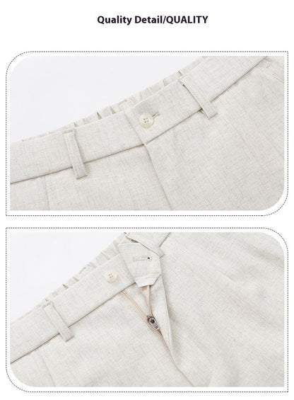 Men's Simple Solid Color Casual Cotton Linen Shorts - Hipster Collections
