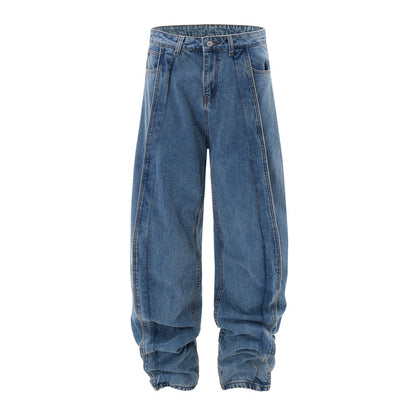 Men's American High Street Retro Washed Jeans