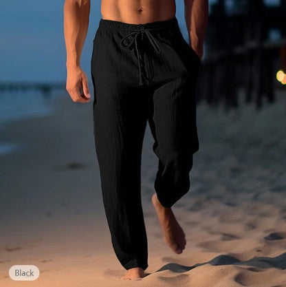 Beach Pants Drawstring Elastic Waist Straight Flat Comfortable Transparent - Hipster Collections
