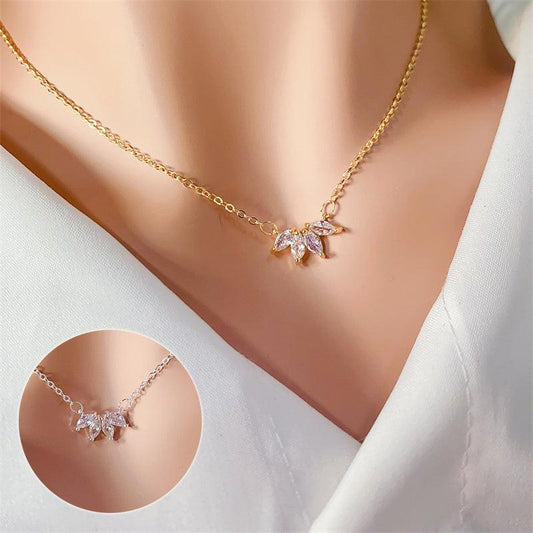 Minimalist Shining Flower Petal Necklace For Women & Girls - Hipster Collections