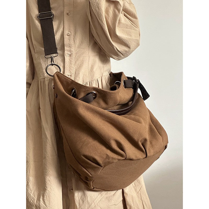 Japanese-style Retro Large Capacity Workwear Canvas Bag - Hipster Collections