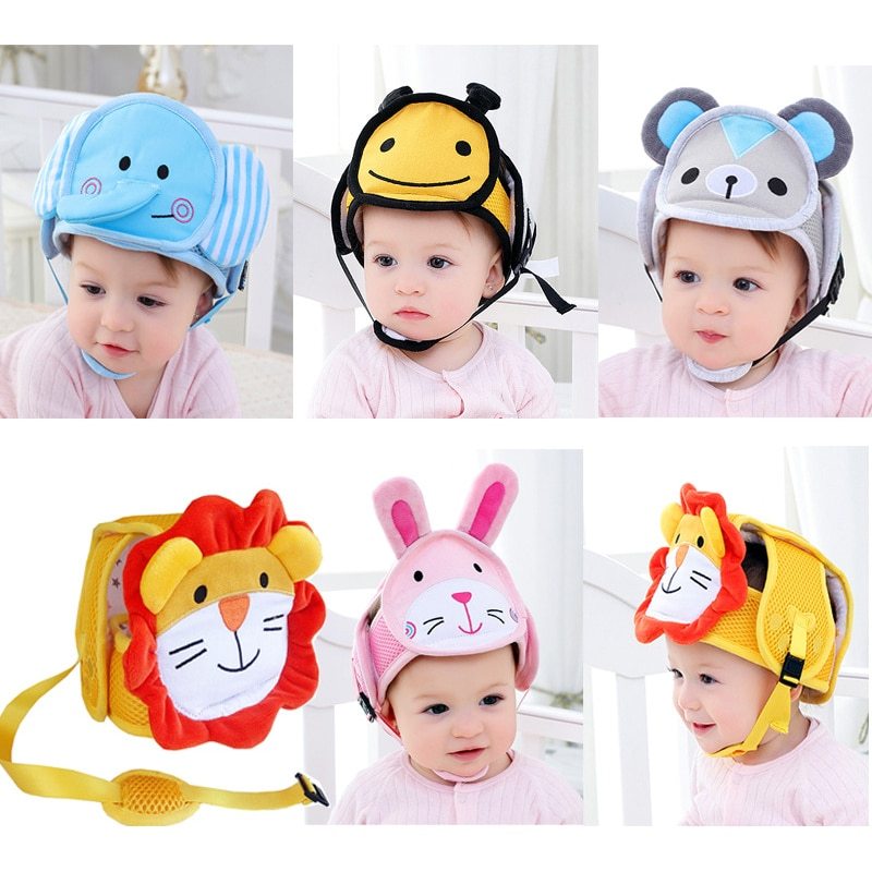 Baby Drop Protection Toddler Cartoon Breathable Safety Helmet - Hipster Collections