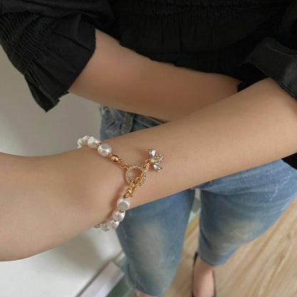 Natural Stone Pearl Pendant Bracelet For Woman - Hipster Collections