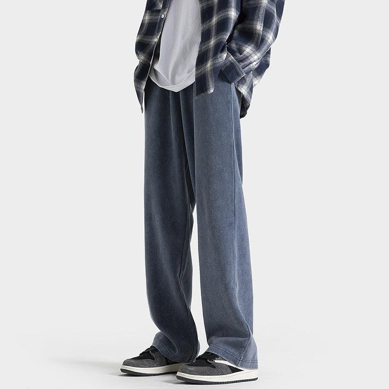 Fashion Plus Size American Retro Heavy Washed Sweatpants - Hipster Collections