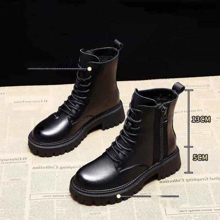 Velvet Motorcycle Girl Short Boots - Hipster Collections