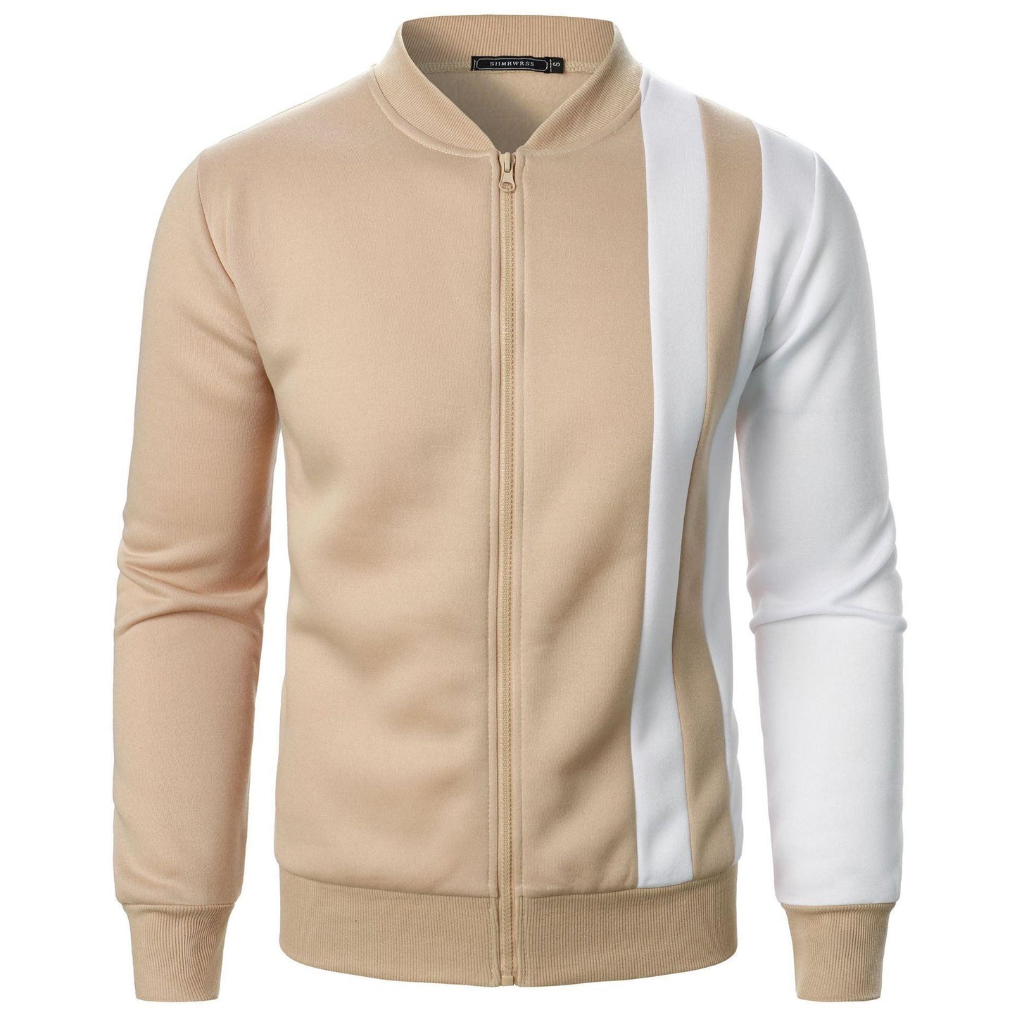 Zipped Stand Collar Multicolor Hoodie Casual Jacket - Hipster Collections
