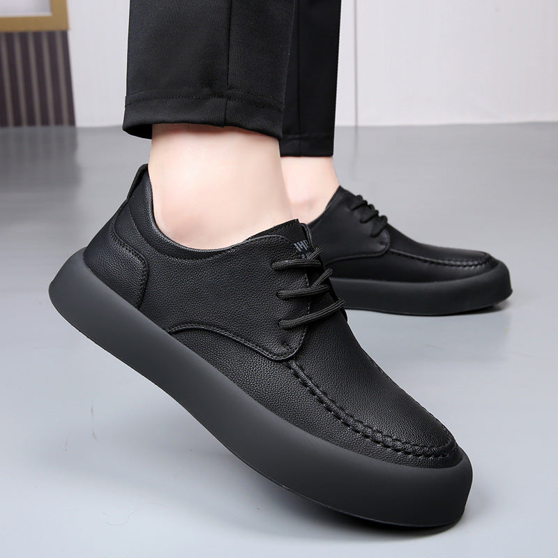 Breathable All-match Work Shoes Men's Leather Soft Bottom Casual Shoes