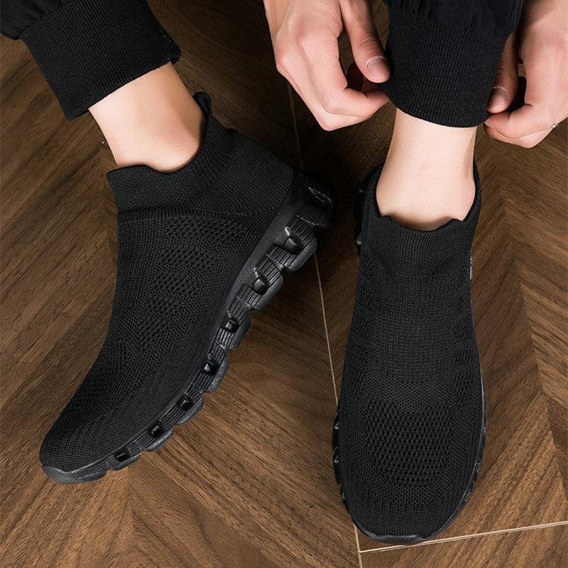 Casual Solid Color Flying Woven Sports Shoes Men Lightweight Breathable Mesh Shoes Summer Sneakers - Hipster Collections
