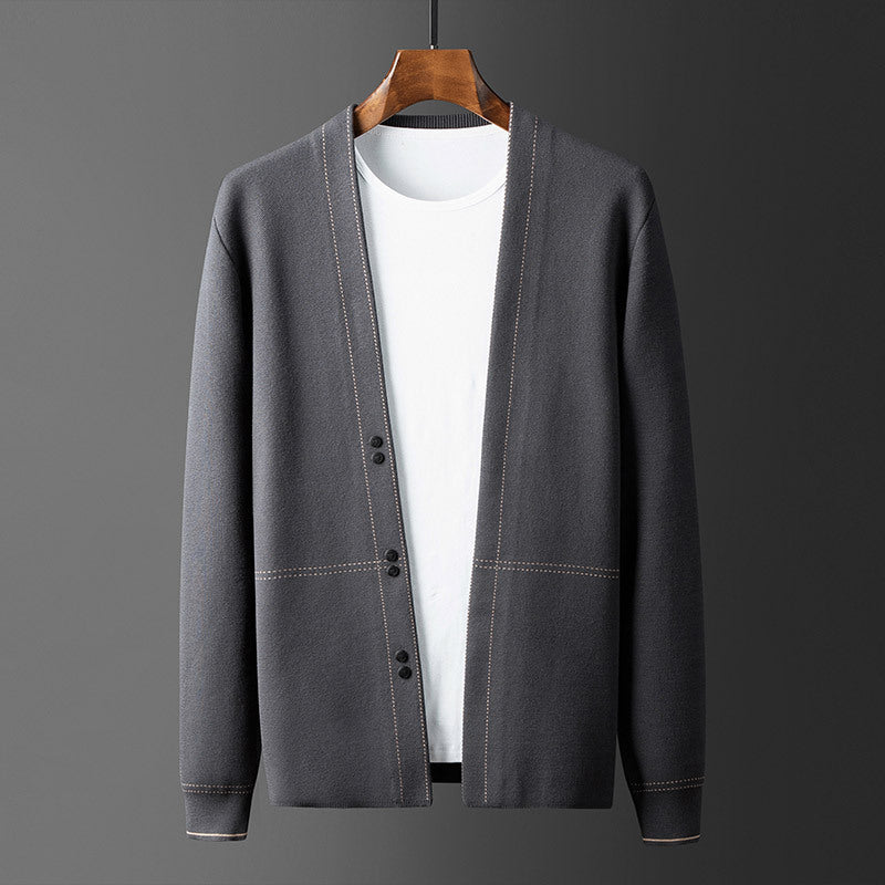 Spring And Autumn New Men's Knitted Cardigan Coat Thin - Hipster Collections