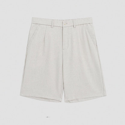 Men's Simple Solid Color Casual Cotton Linen Shorts - Hipster Collections