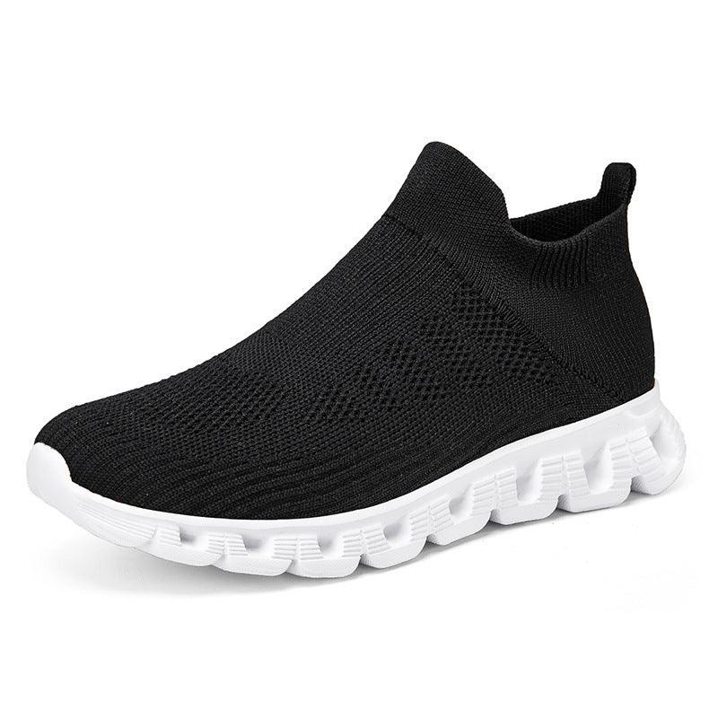 Casual Solid Color Flying Woven Sports Shoes Men Lightweight Breathable Mesh Shoes Summer Sneakers - Hipster Collections