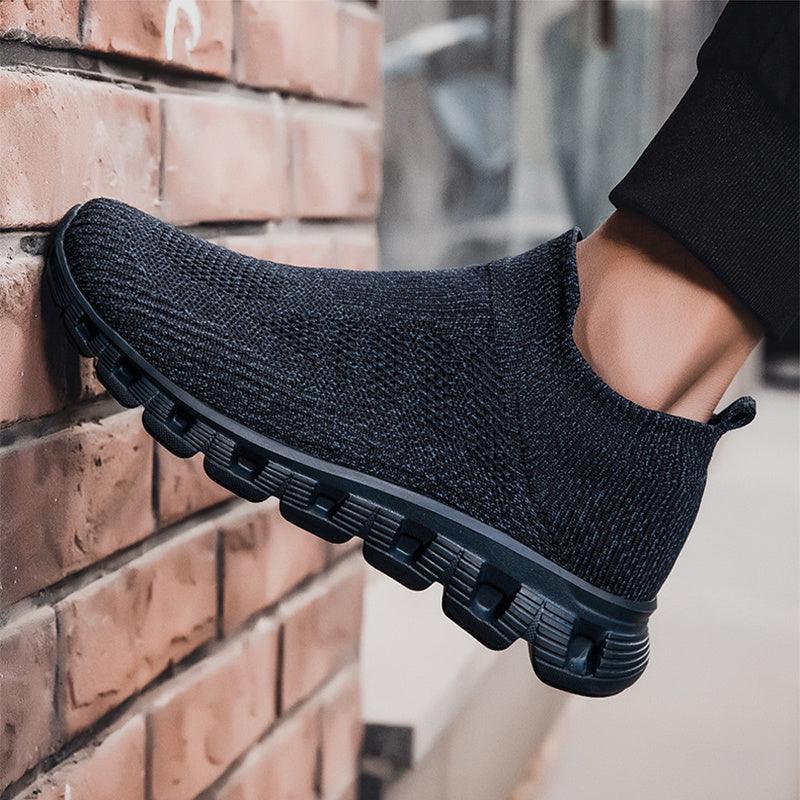 Casual Solid Color Flying Woven Sports Shoes Men Lightweight Breathable Mesh Shoes Summer Sneakers - Hipster Collections