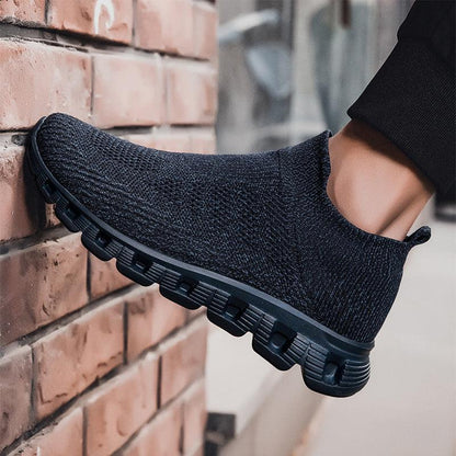 Casual Solid Color Flying Woven Sports Shoes Men Lightweight Breathable Mesh Shoes Summer Sneakers - Hipster Collections